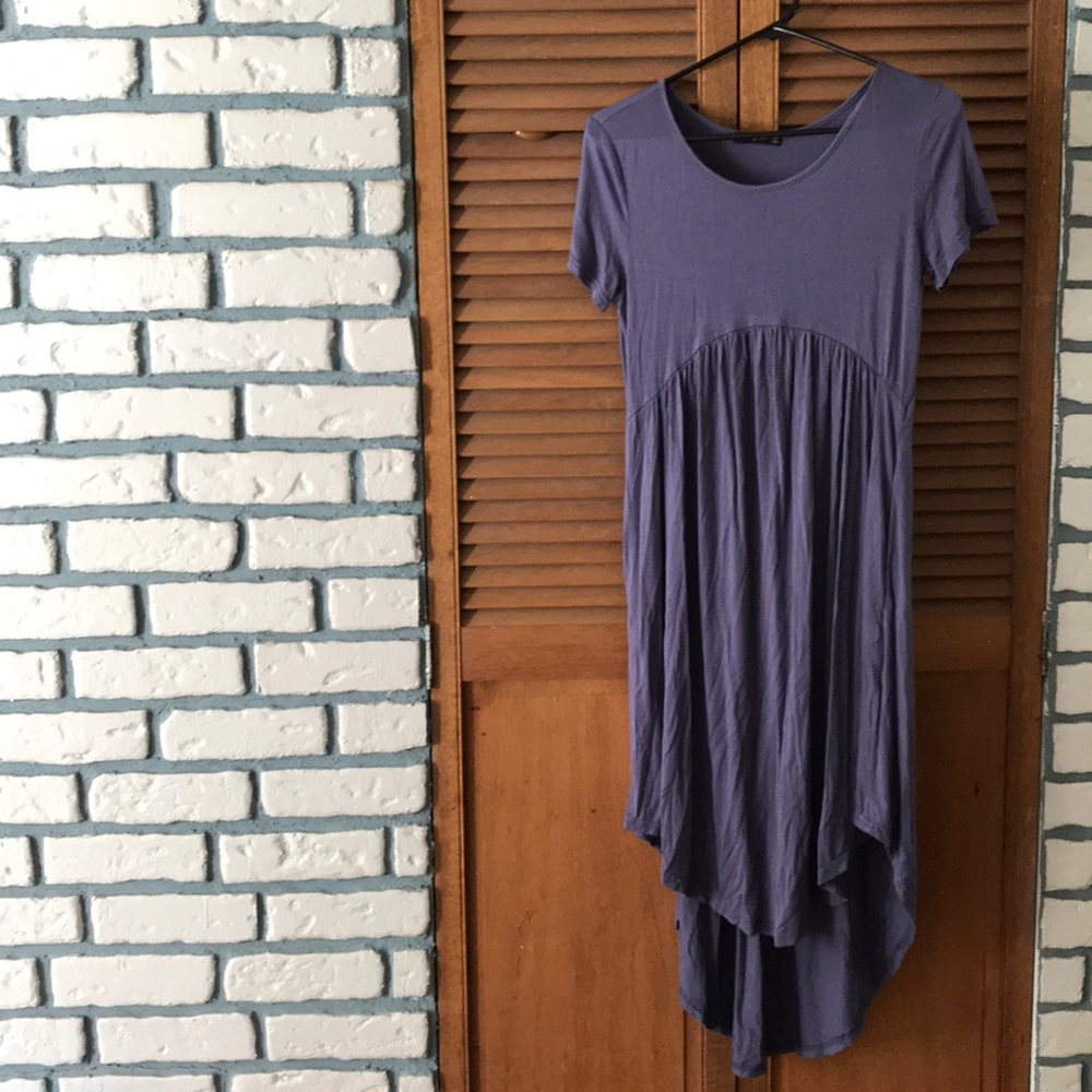 Purple high-low dress